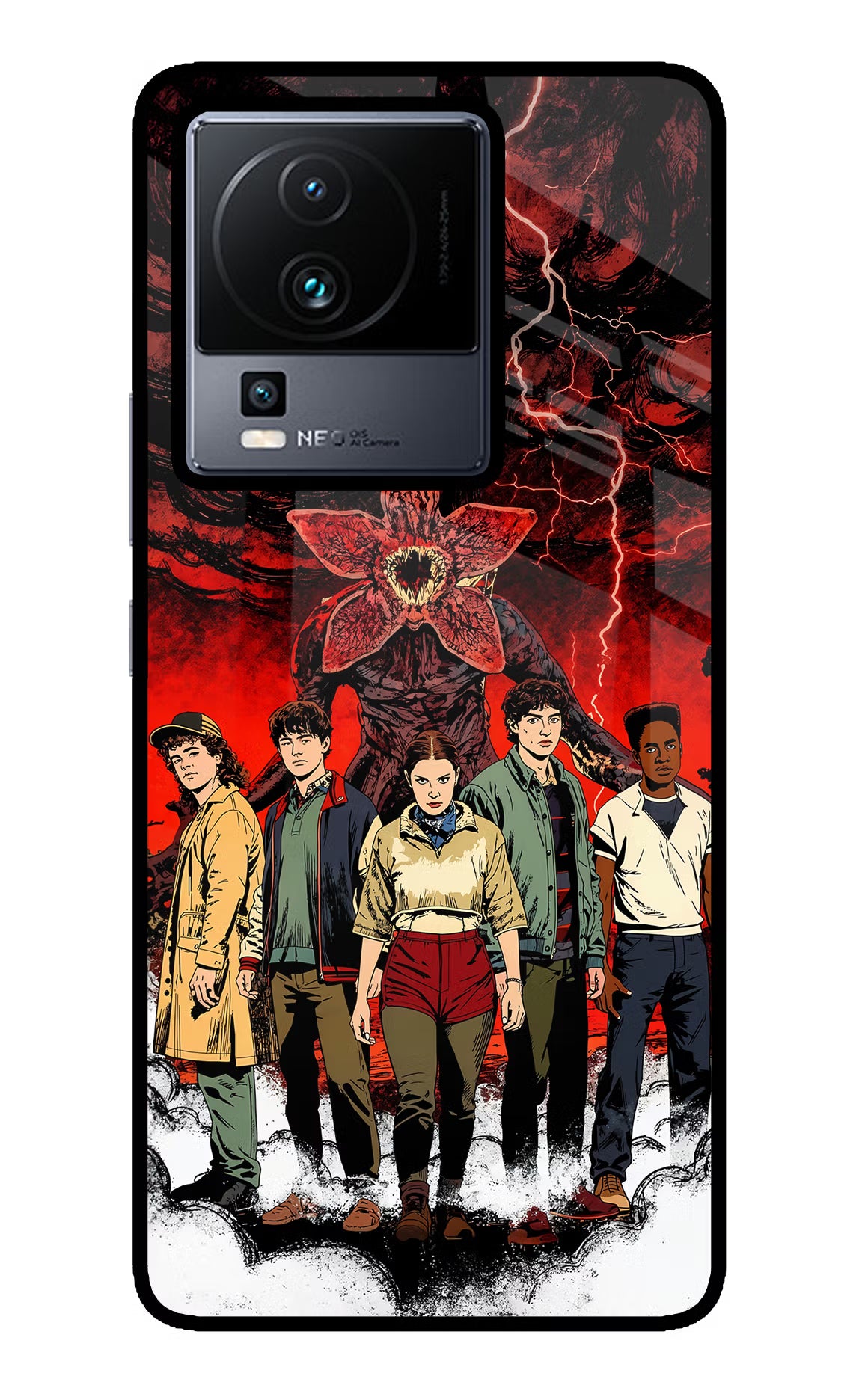 Ordinary Things Characters iQOO Neo 7 Pro Glass Case Back Cover by Casekaro