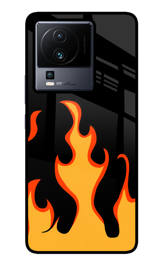 Fired Up – Black iQOO Neo 7 Pro Glass Case