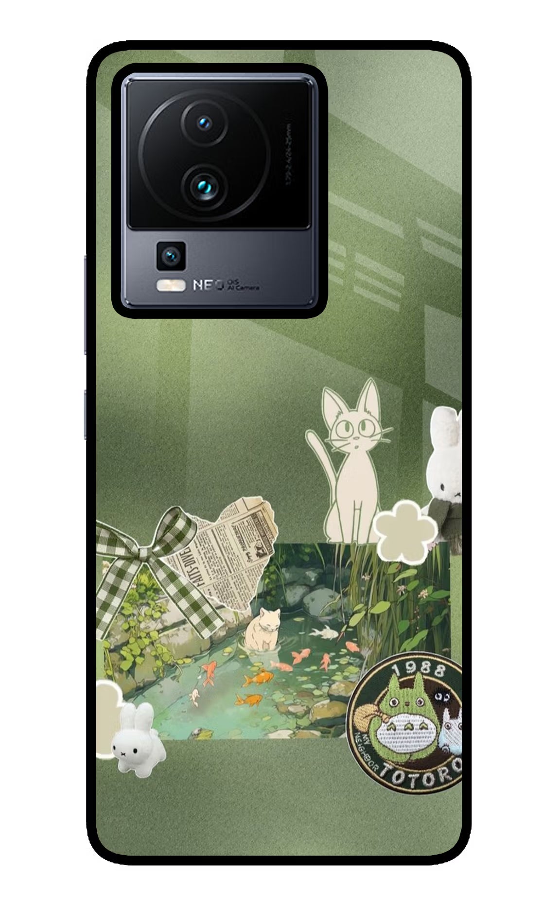 Aesthetic anime iQOO Neo 7 Pro Glass Case Back Cover by Casekaro