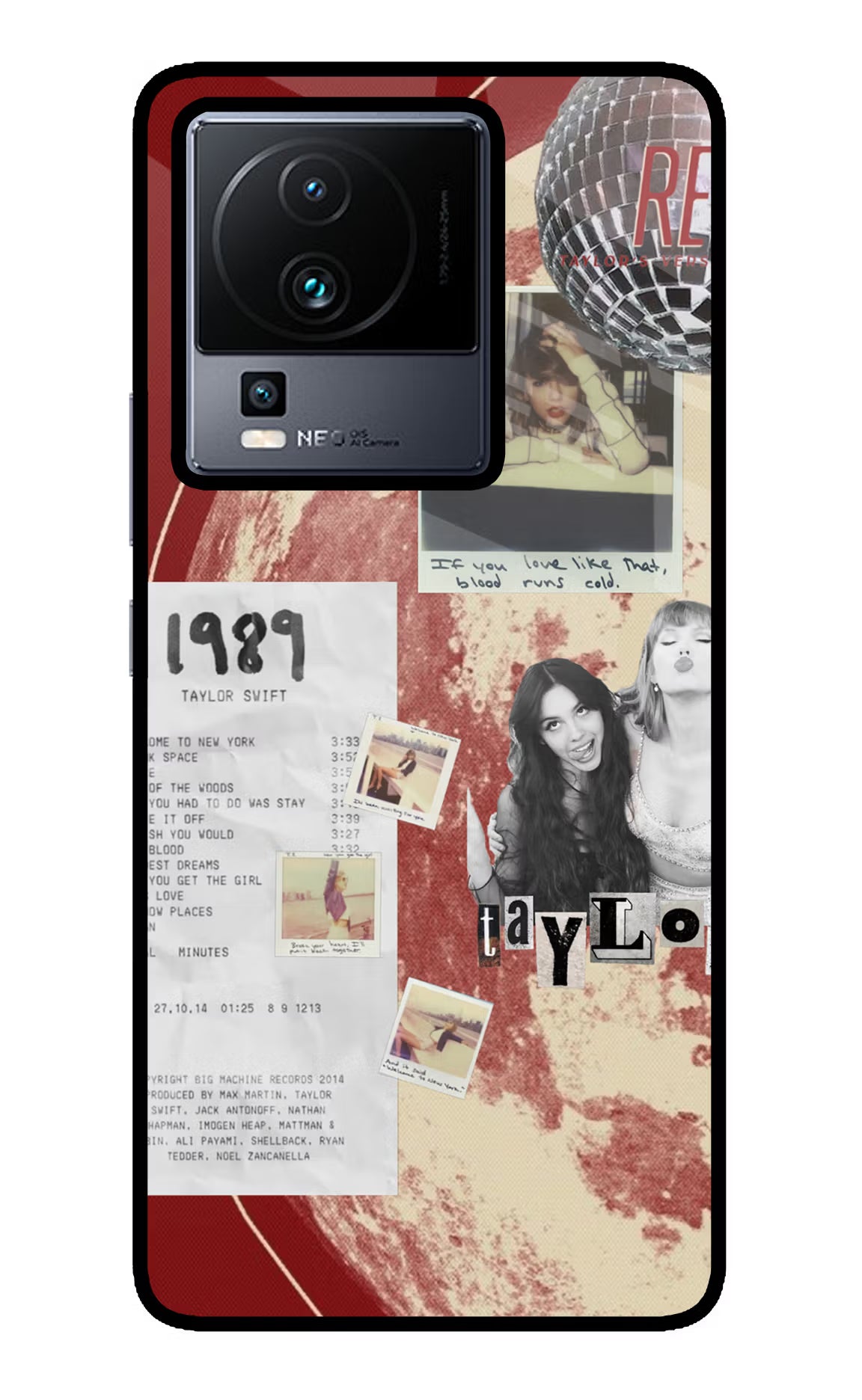 Taylor Swift iQOO Neo 7 Pro Glass Case