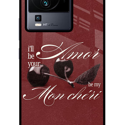Velvet Cherry iQOO Neo 7 Pro Glass Case Back Cover by Casekaro