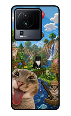 Minecraft Cat Chaos iQOO Neo 7 Pro Glass Case