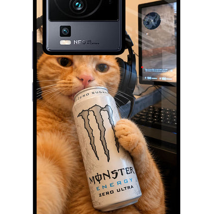 Gamer Cat Energy iQOO Neo 7 Pro Glass Case