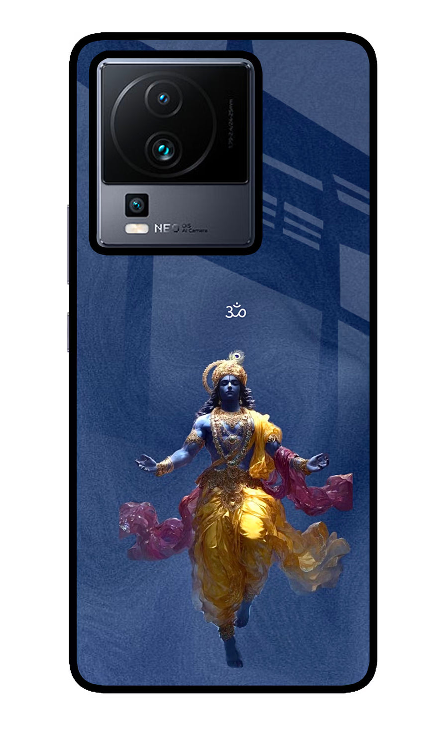 Cosmic Krishna iQOO Neo 7 Pro Back Cover, Glass case
