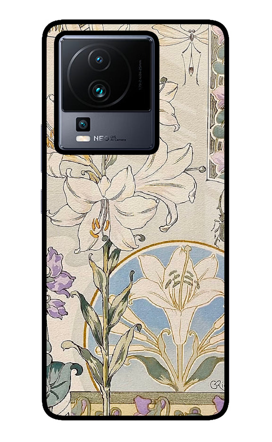 White Lily iQOO Neo 7 Pro Back Cover, Glass case