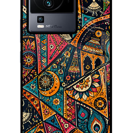 Folk Print iQOO Neo 7 Pro Glass Case