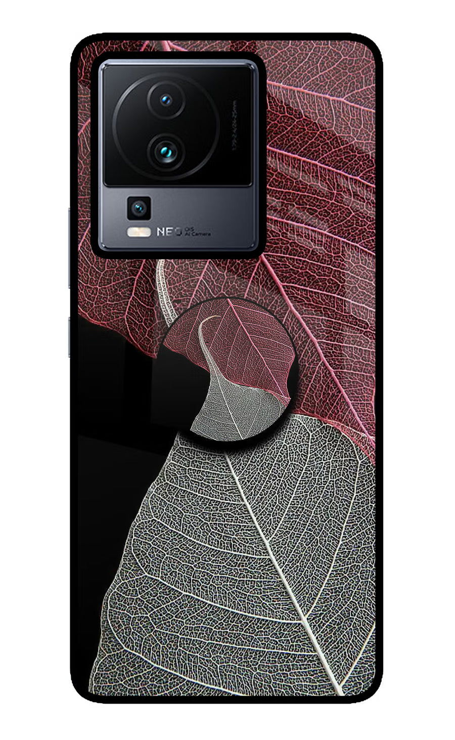 Leaf Pattern iQOO Neo 7 Pro Pop Case, Glass case
