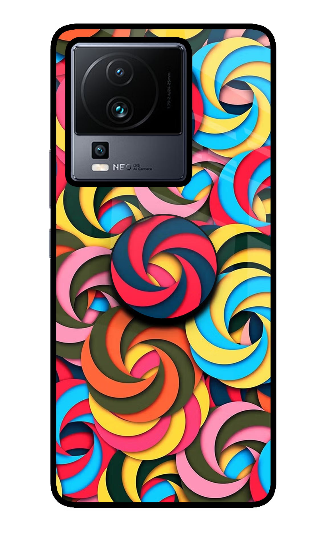 Spiral Pattern iQOO Neo 7 Pro Pop Case by Casekaro