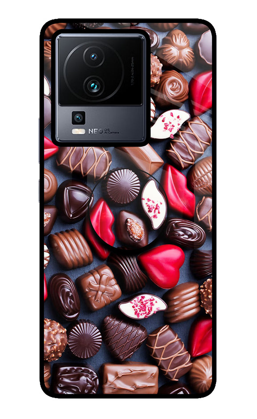 Chocolates iQOO Neo 7 Pro Pop Case, Glass case