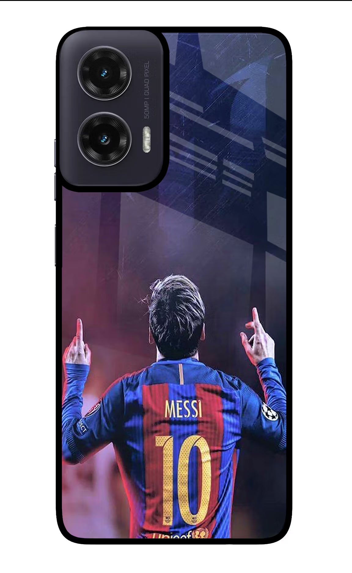 Messi Moto G35 5G Glass Case Back Cover by Casekaro