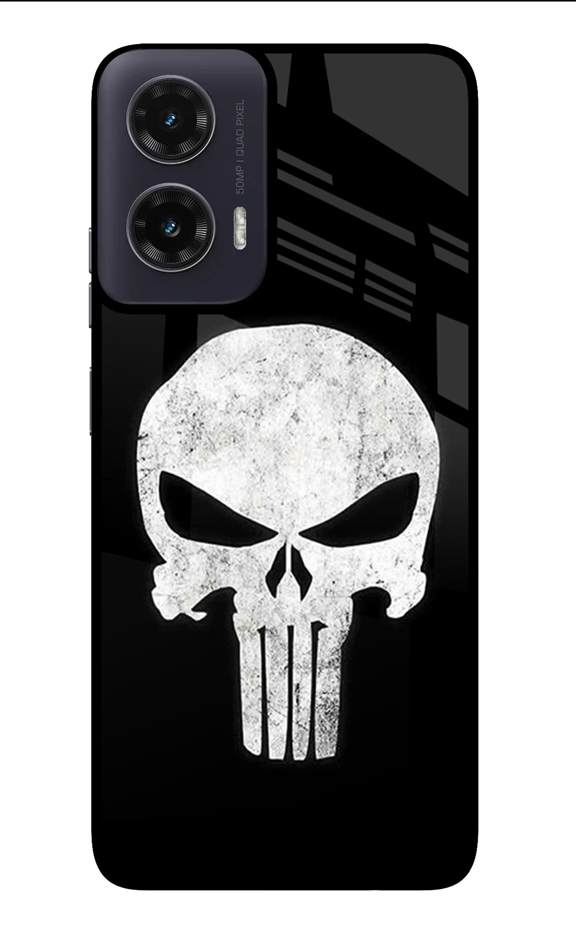 Punisher Skull Moto G35 5G Glass Case Back Cover by Casekaro