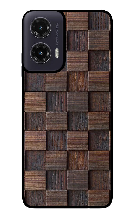 Wooden Cube Design Moto G35 5G Glass Case