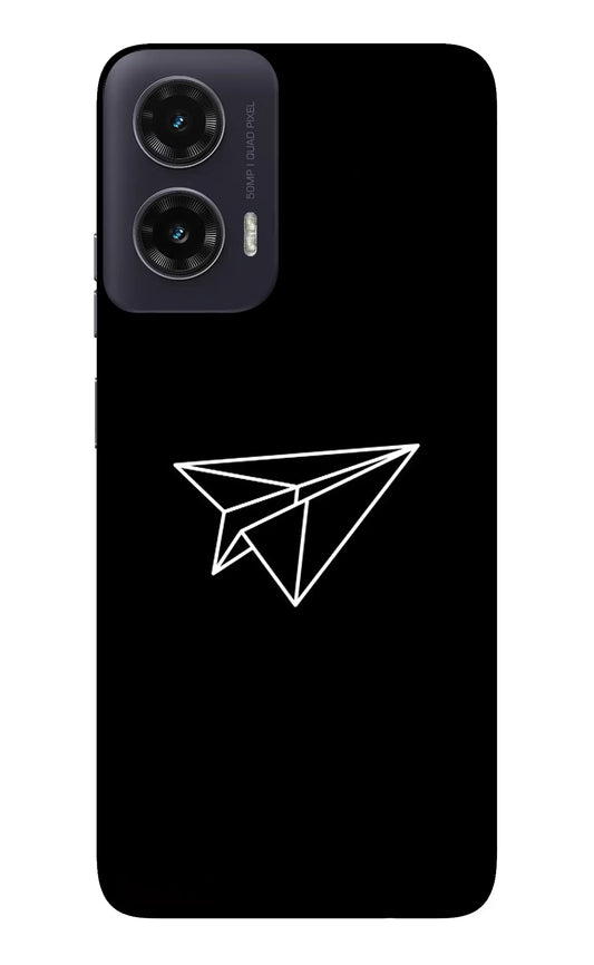Paper Plane White Moto G35 5G Glass Case