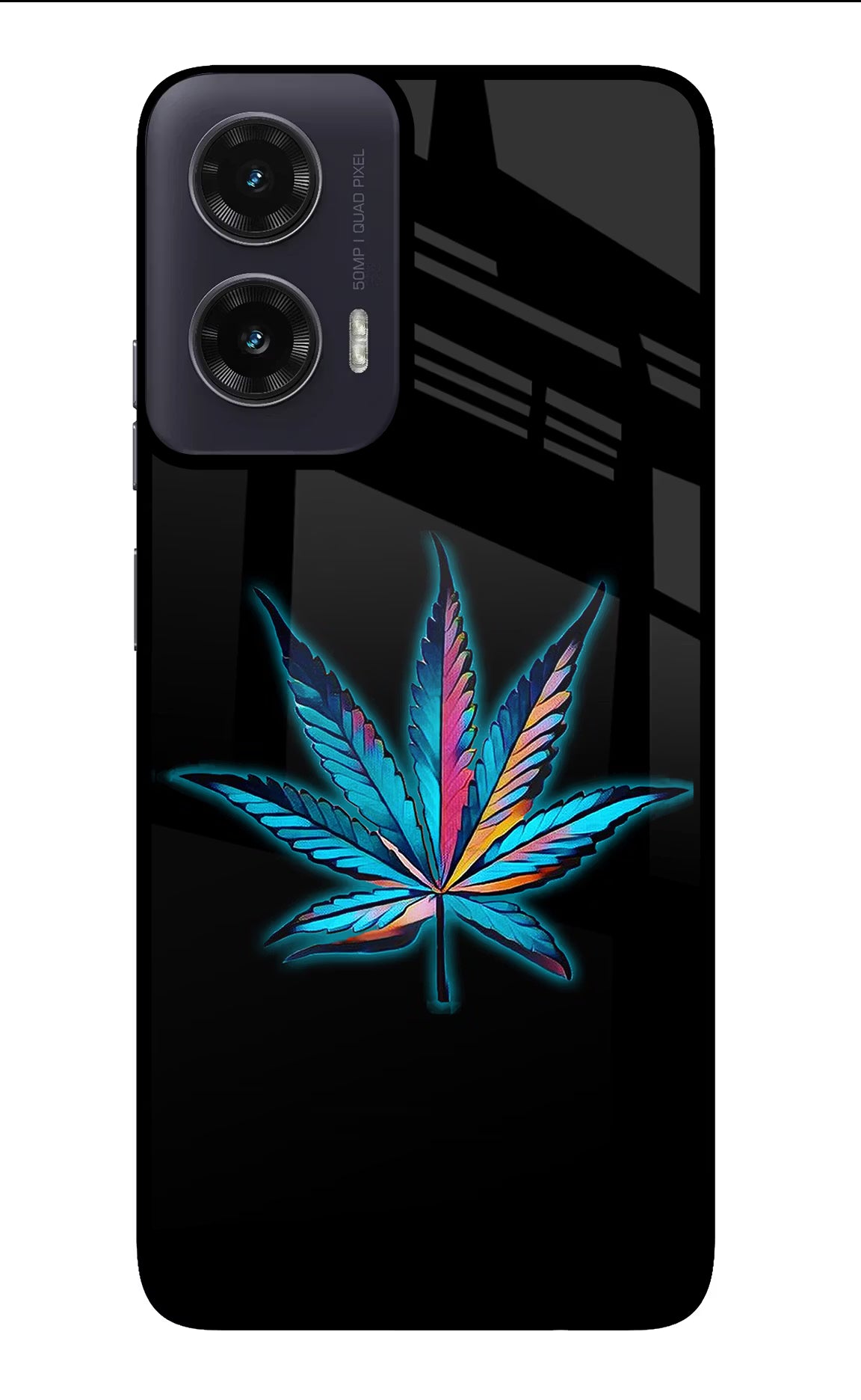 Weed Moto G35 5G Glass Case Back Cover by Casekaro