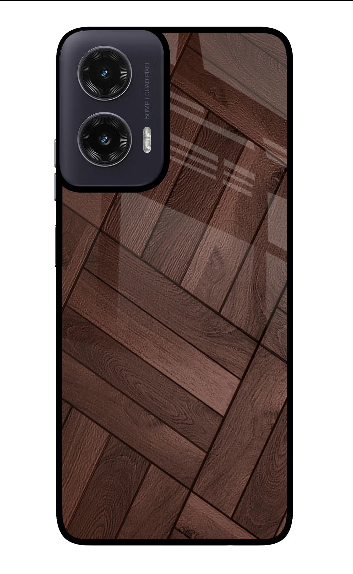 Wooden Texture Design Moto G35 5G Glass Case Back Cover by Casekaro