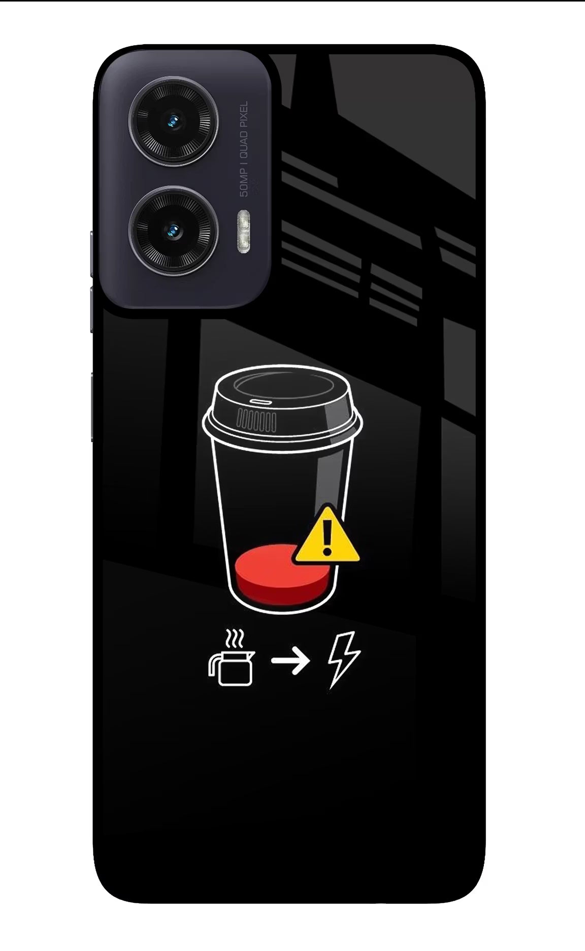 Coffee Moto G35 5G Glass Case Back Cover by Casekaro