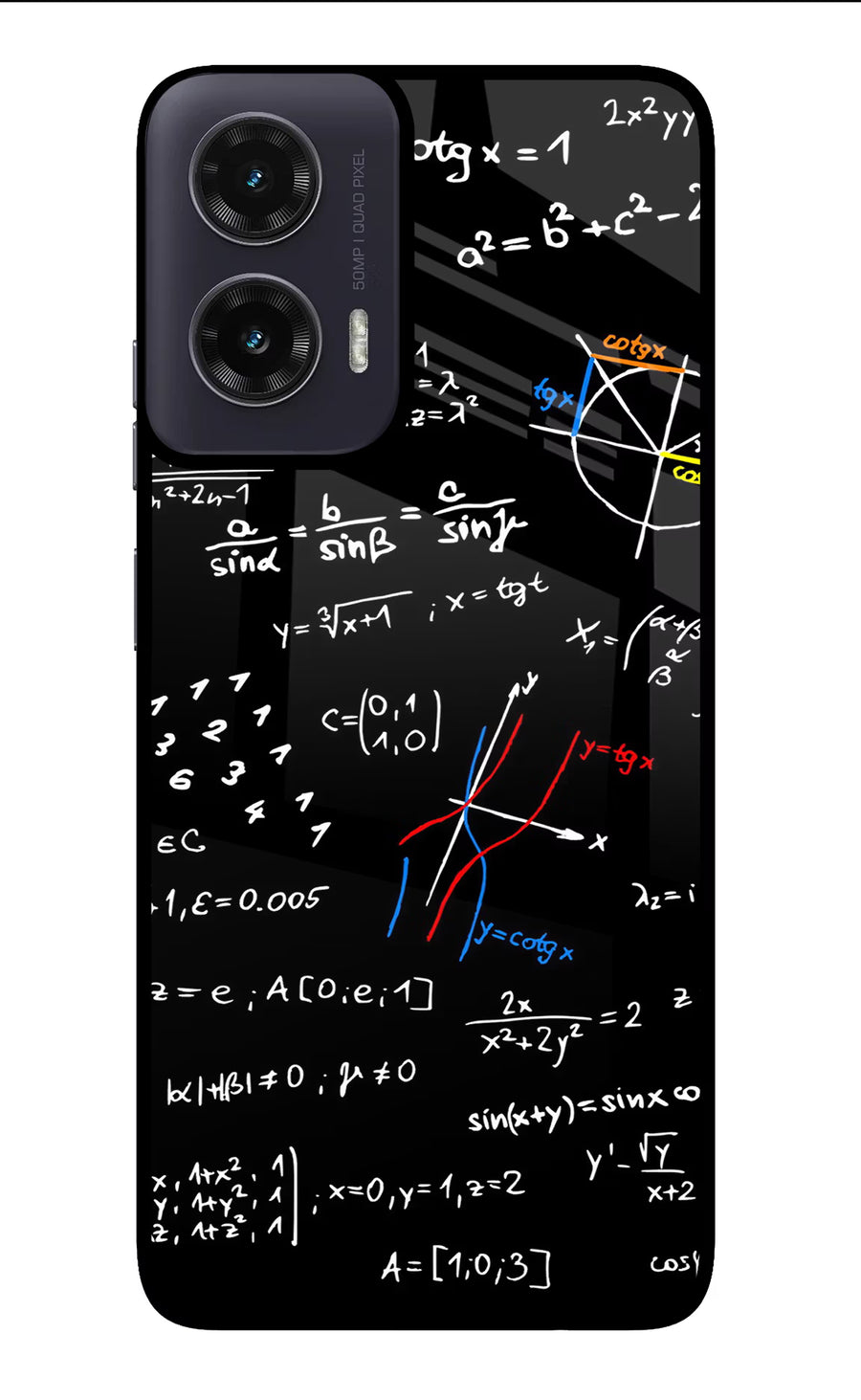 Mathematics Formula Moto G35 5G Back Cover, Glass case