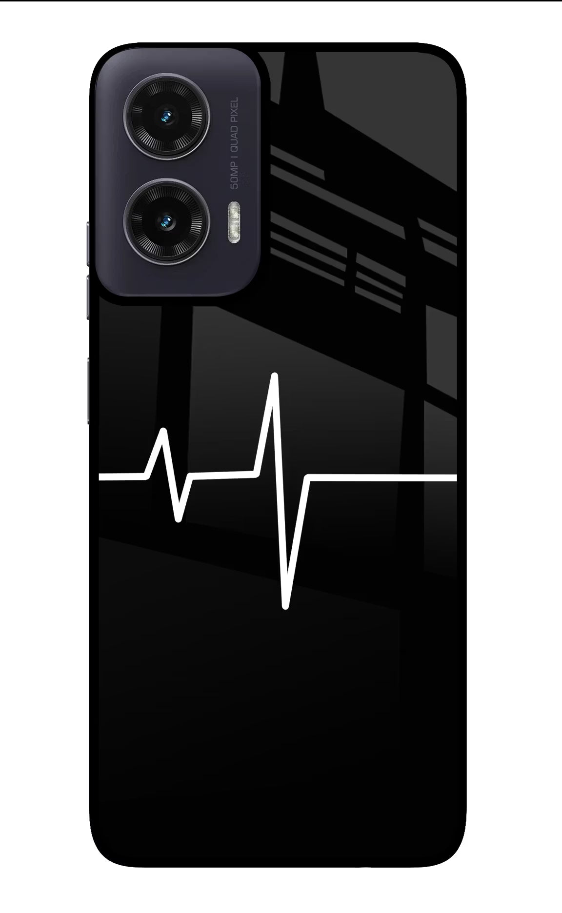 Heart Beats Moto G35 5G Glass Case Back Cover by Casekaro