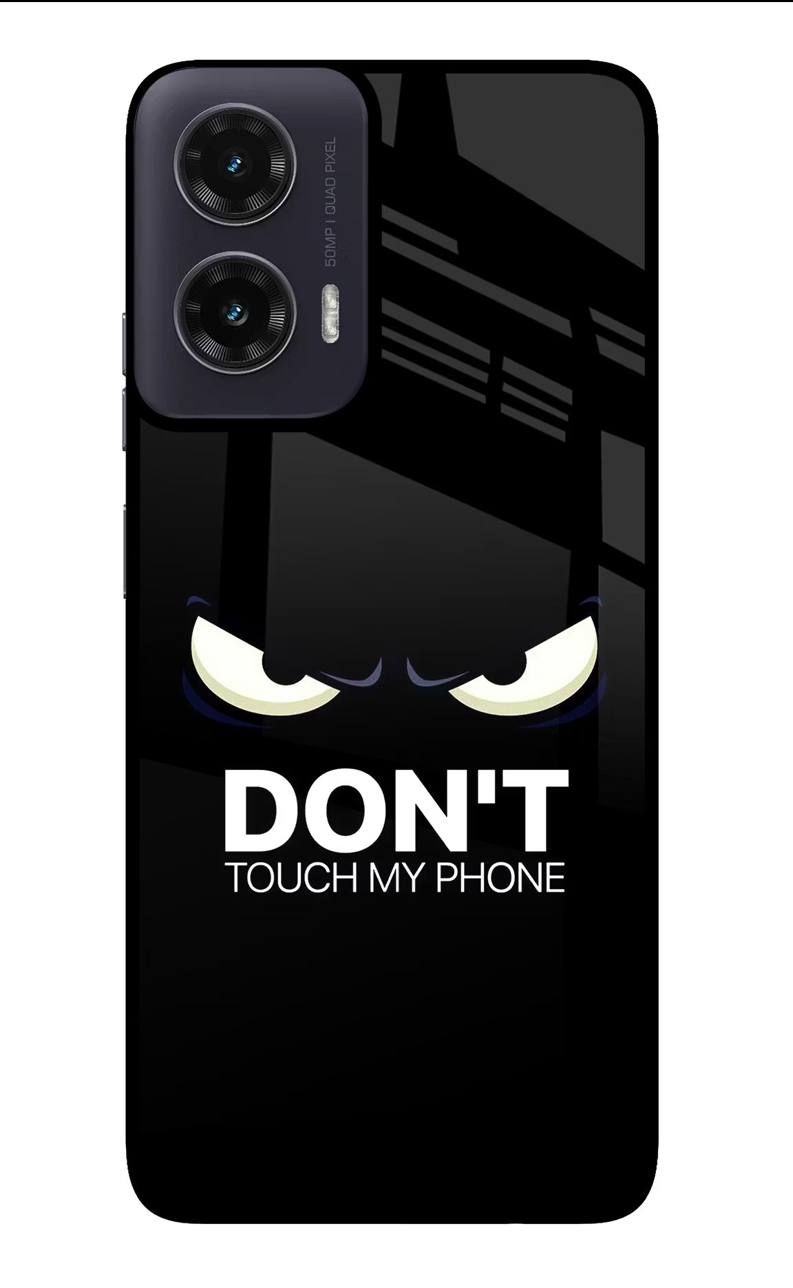 Don'T Touch My Phone Moto G35 5G Glass Case Back Cover by Casekaro