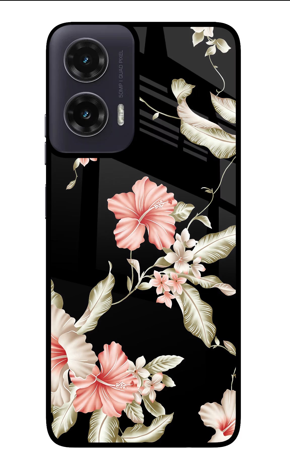 Flowers Moto G35 5G Glass Case Back Cover by Casekaro