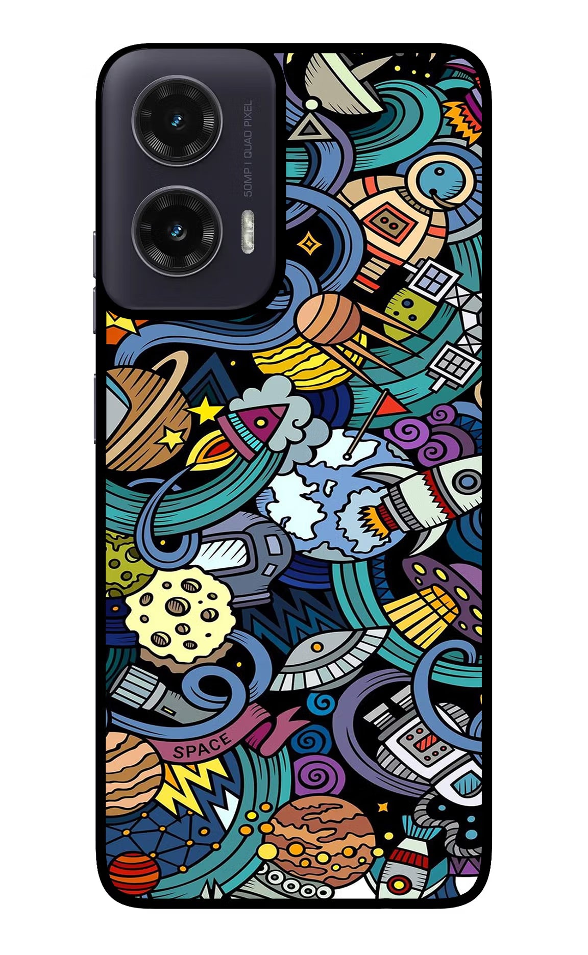 Space Abstract Moto G35 5G Glass Case