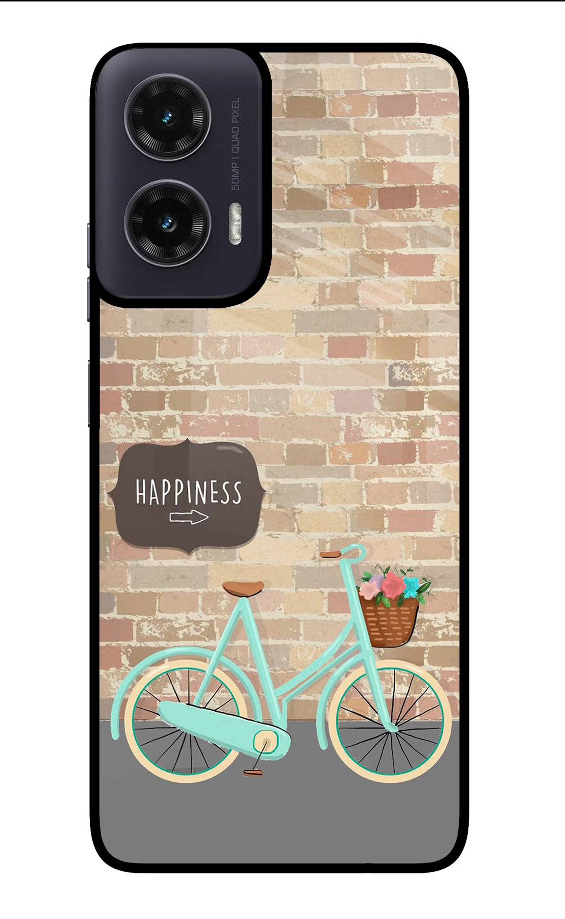 Happiness Artwork Moto G35 5G Glass Case Back Cover by Casekaro