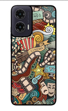 Cinema Abstract Moto G35 5G Glass Case Back Cover by Casekaro