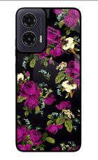 Flowers Moto G35 5G Glass Case Back Cover by Casekaro