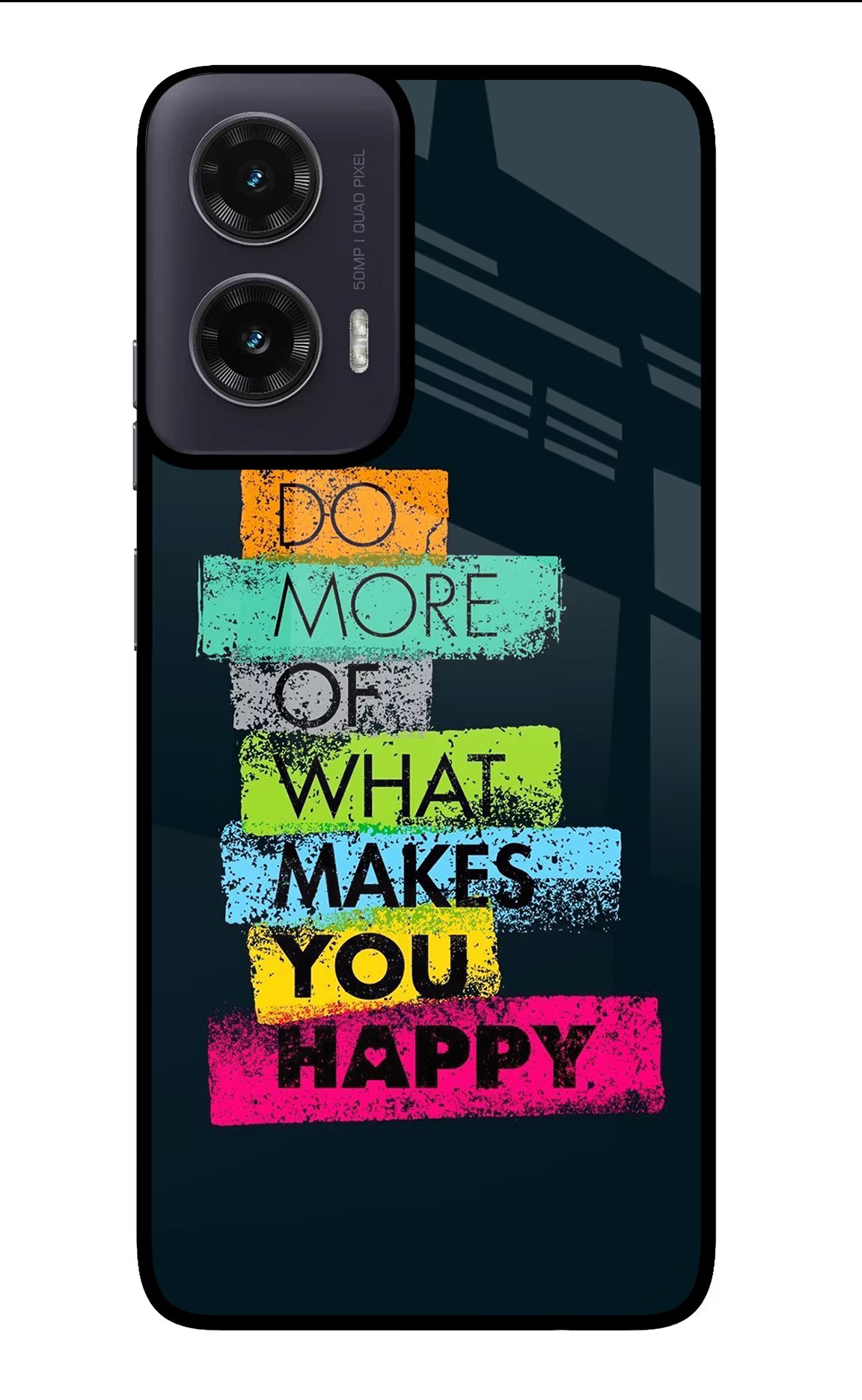 Do More Of What Makes You Happy Moto G35 5G Glass Case Back Cover by Casekaro