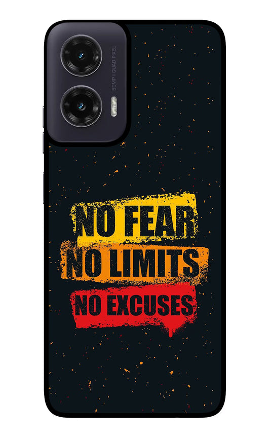 No Fear No Limits No Excuse Moto G35 5G Glass Case