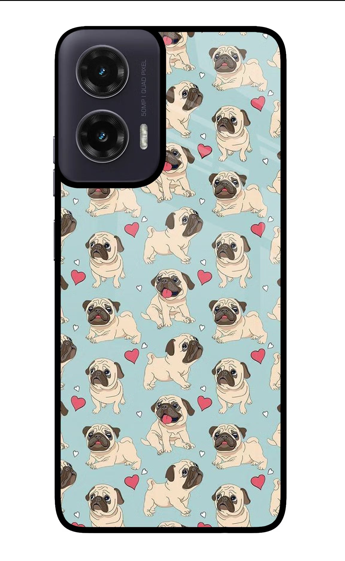 Pug Dog Moto G35 5G Glass Case Back Cover by Casekaro