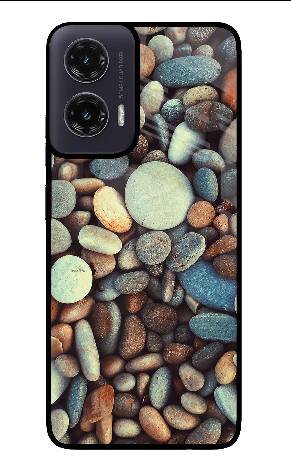 Pebble Moto G35 5G Glass Case Back Cover by Casekaro