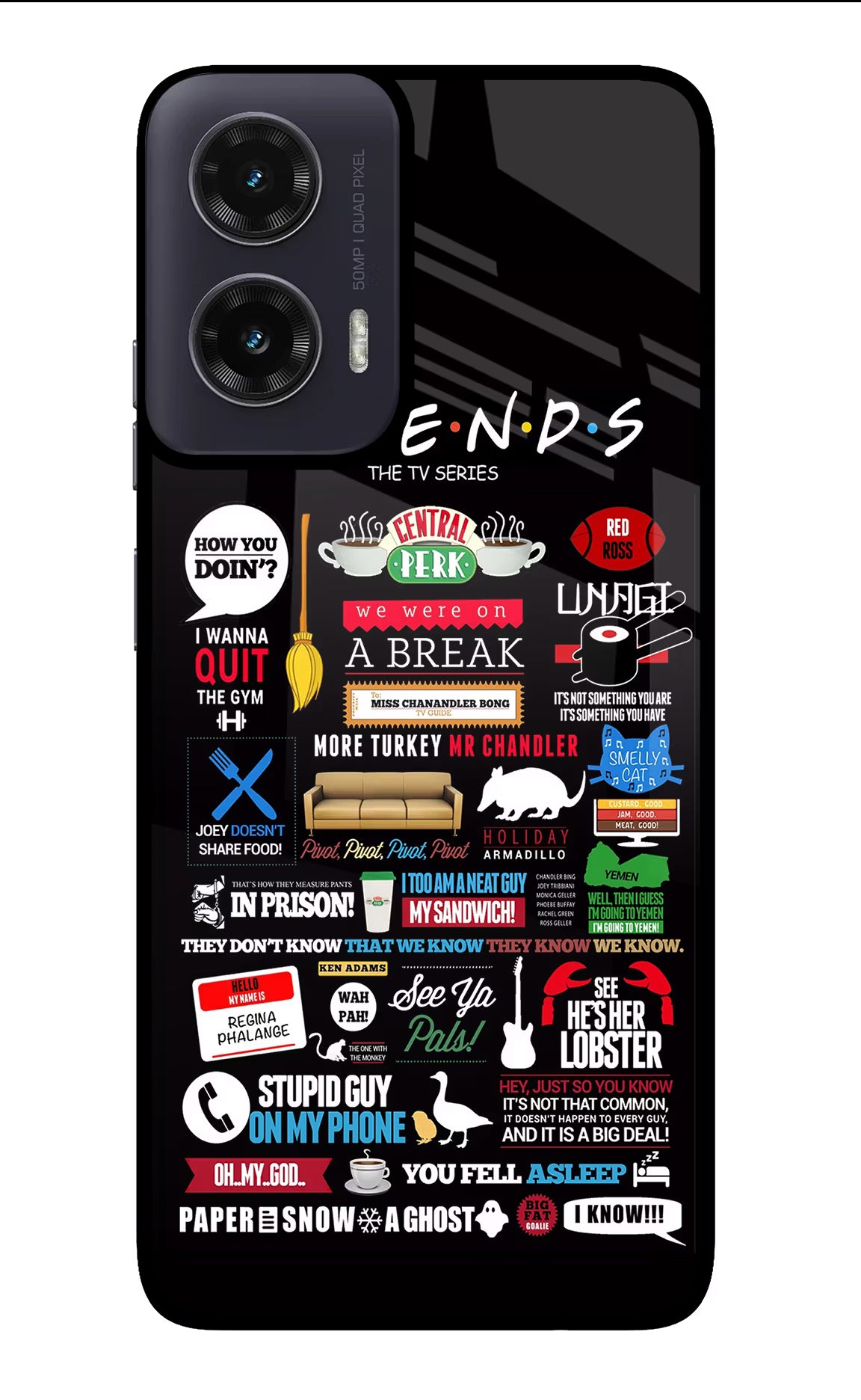 FRIENDS Moto G35 5G Glass Case Back Cover by Casekaro