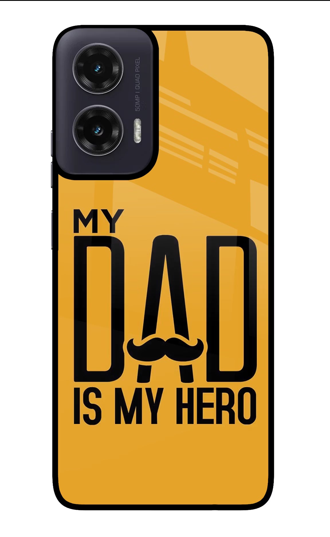 My Dad Is My Hero Moto G35 5G Glass Case Back Cover by Casekaro