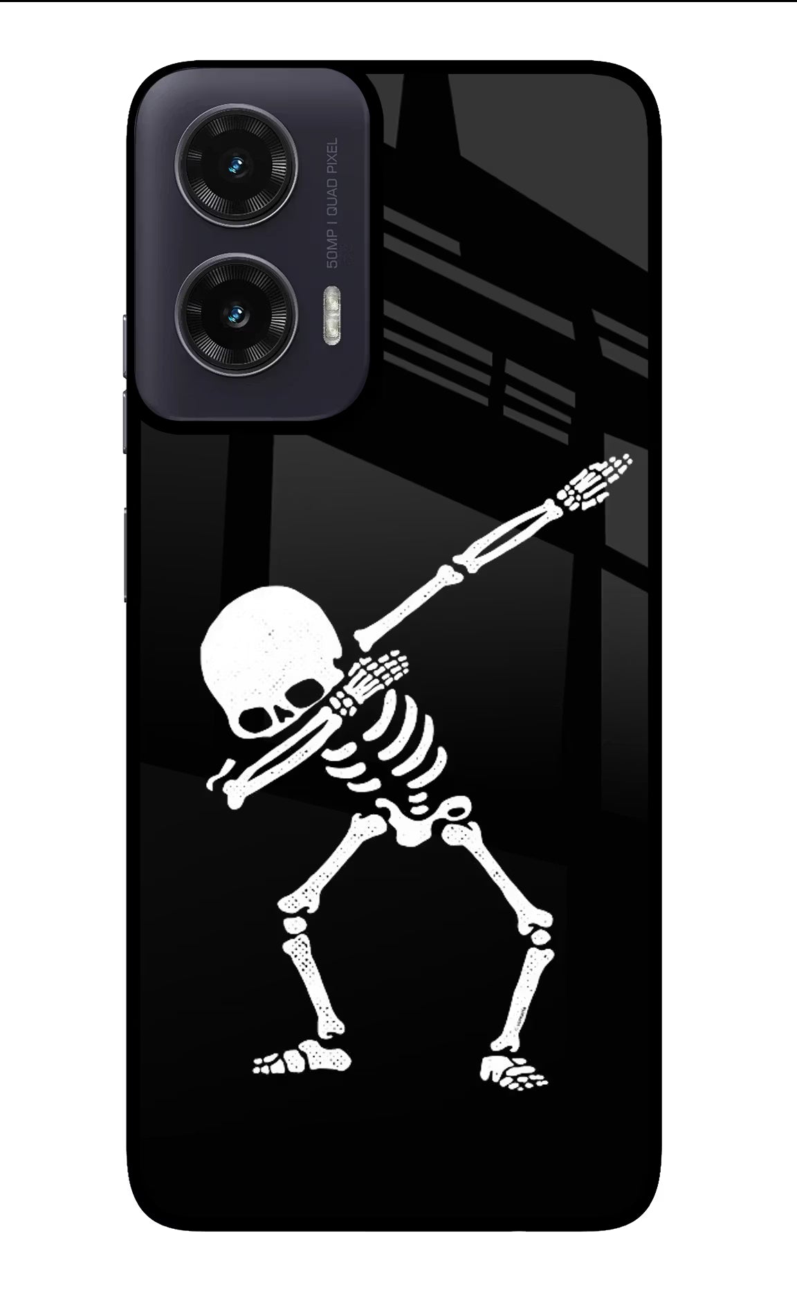Dabbing Skeleton Art Moto G35 5G Glass Case Back Cover by Casekaro