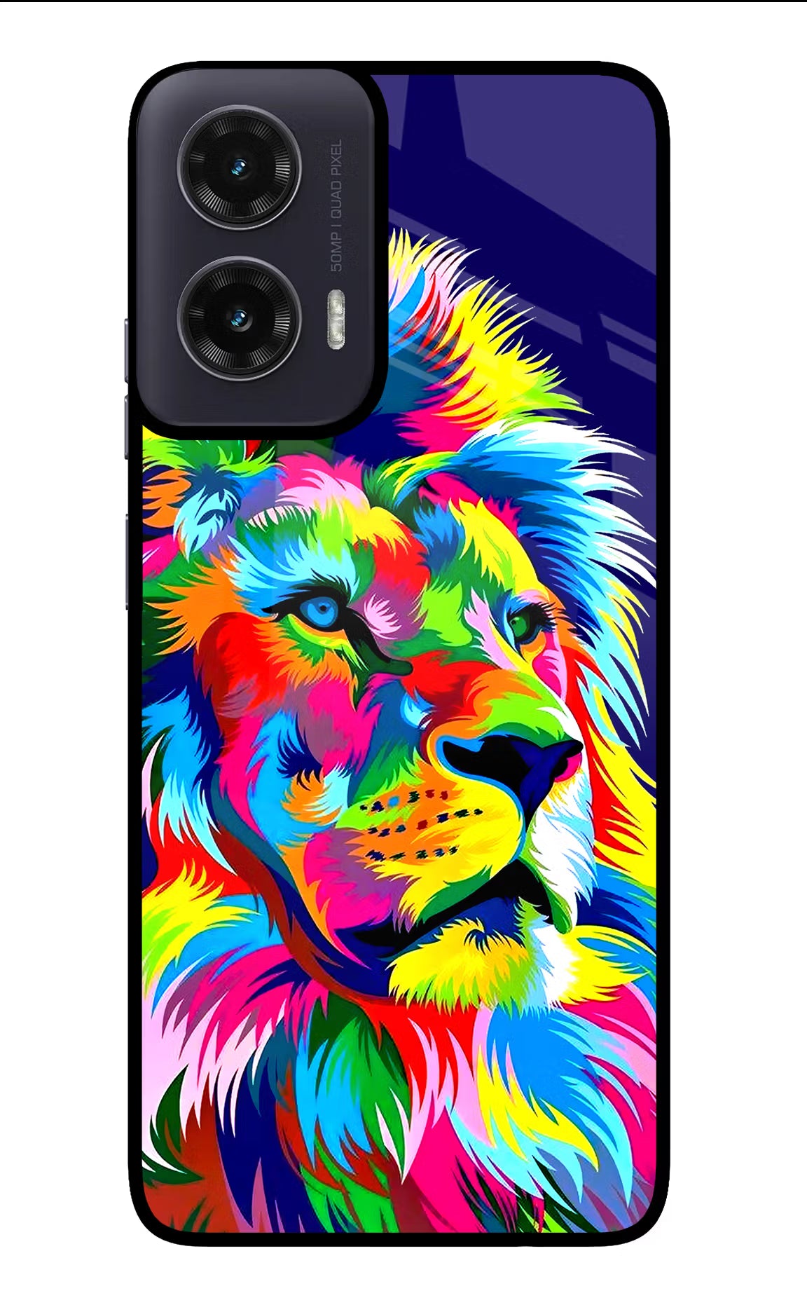 Vector Art Lion Moto G35 5G Glass Case Back Cover by Casekaro