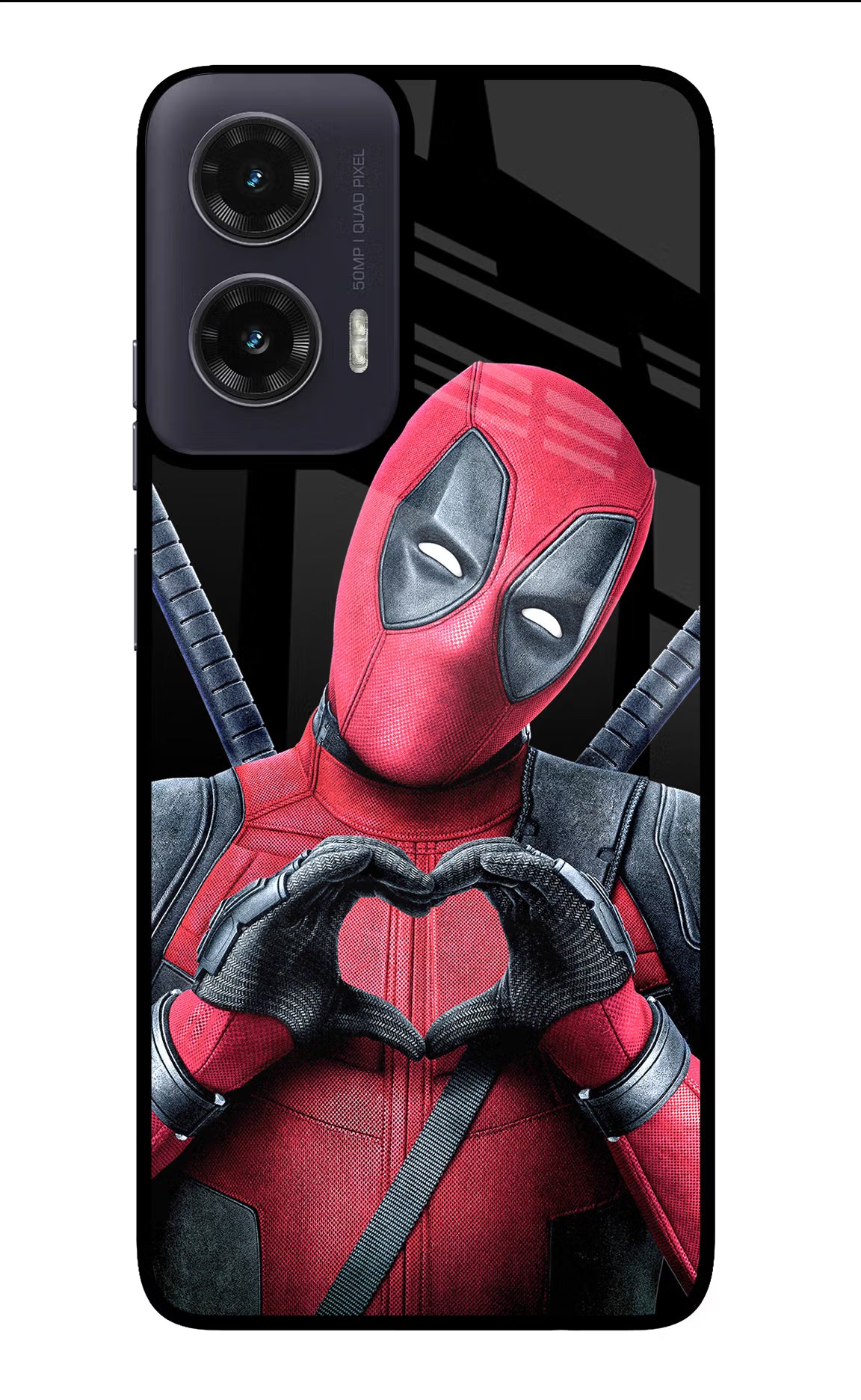 Deadpool Moto G35 5G Glass Case Back Cover by Casekaro