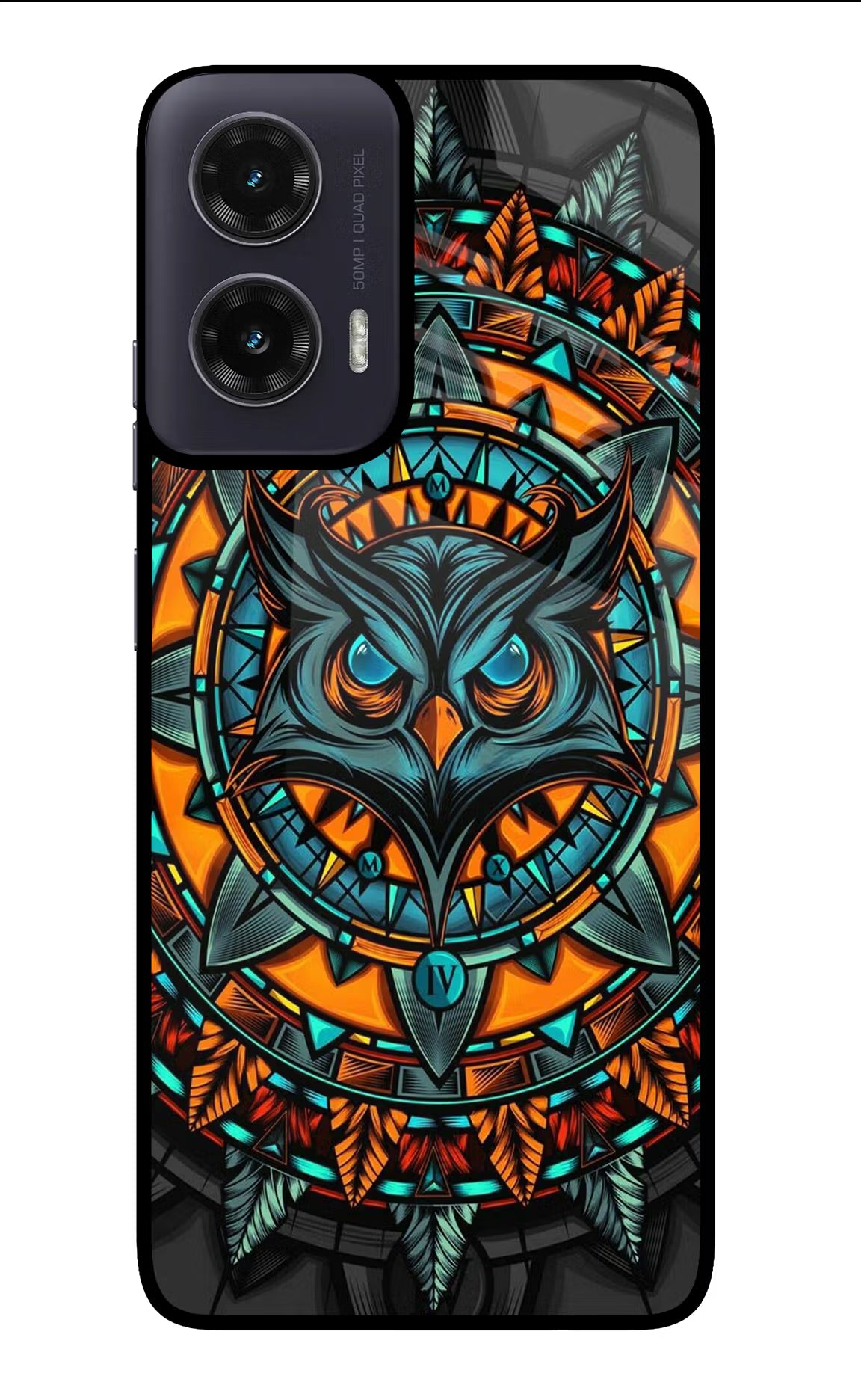 Angry Owl Art Moto G35 5G Glass Case Back Cover by Casekaro
