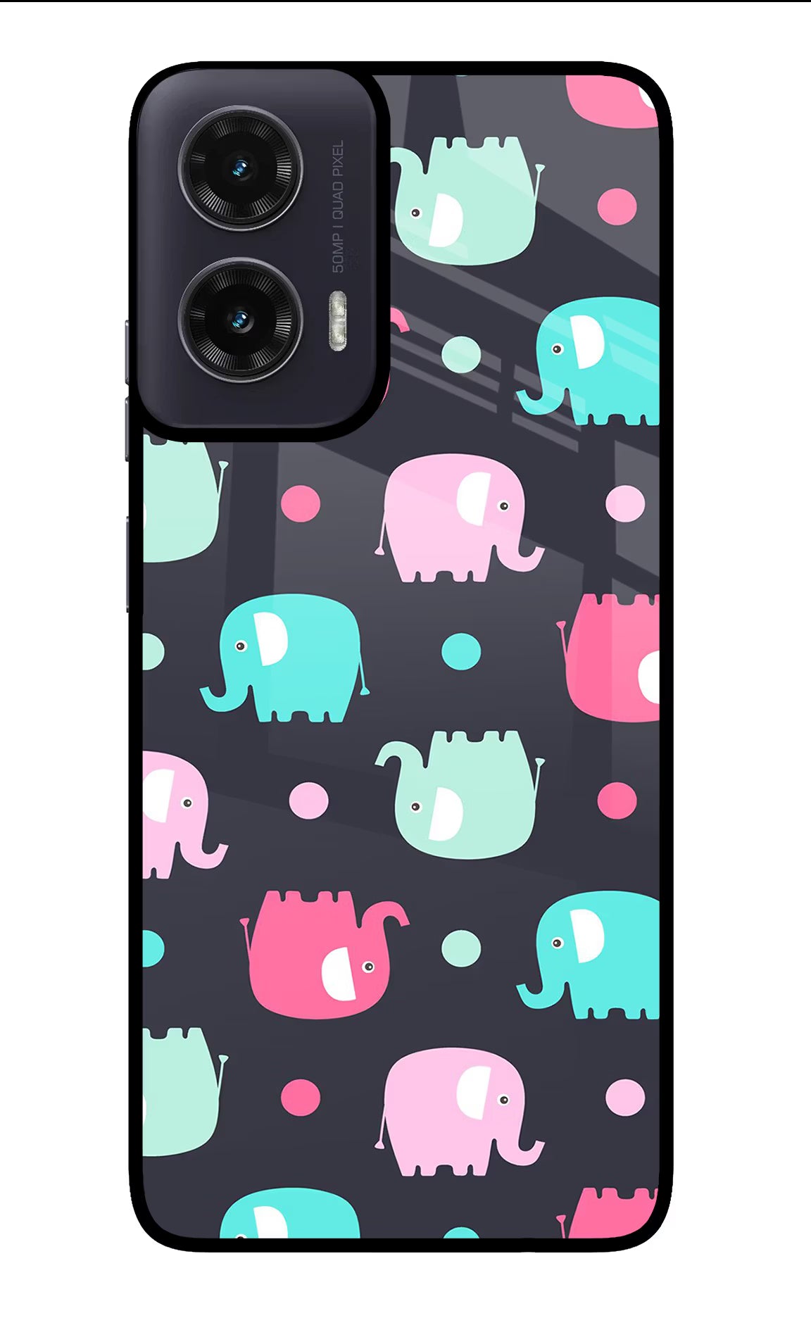 Elephants Moto G35 5G Glass Case Back Cover by Casekaro