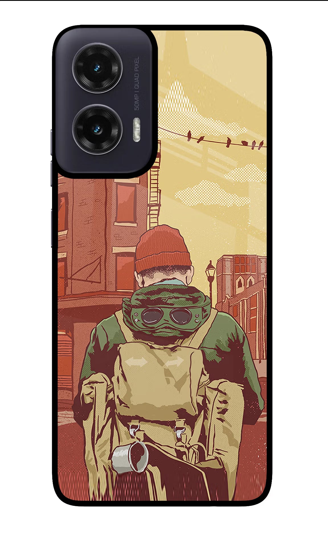 Adventurous Moto G35 5G Glass Case Back Cover by Casekaro