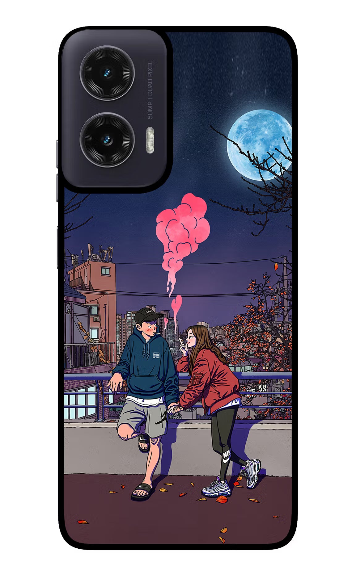 Chilling Couple Moto G35 5G Glass Case