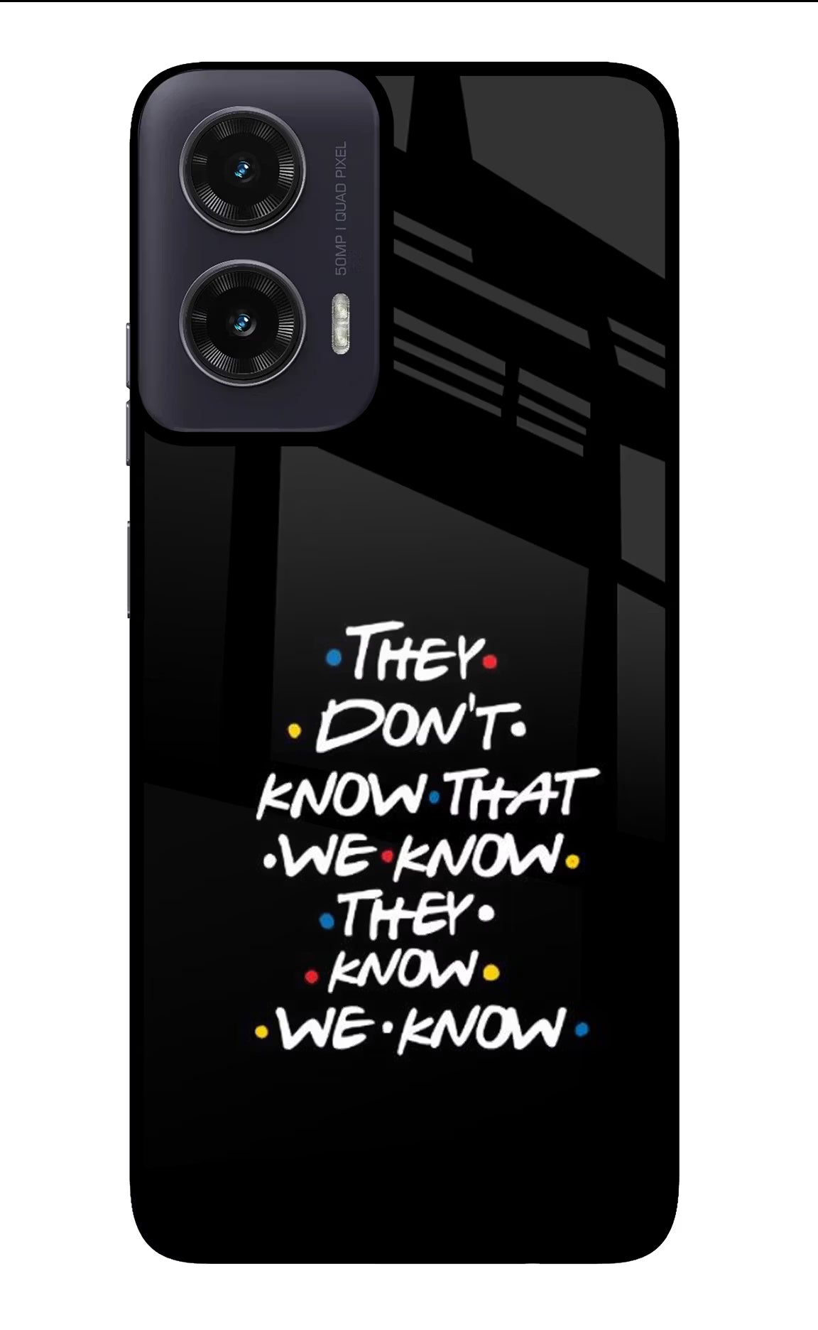FRIENDS Dialogue Moto G35 5G Glass Case Back Cover by Casekaro