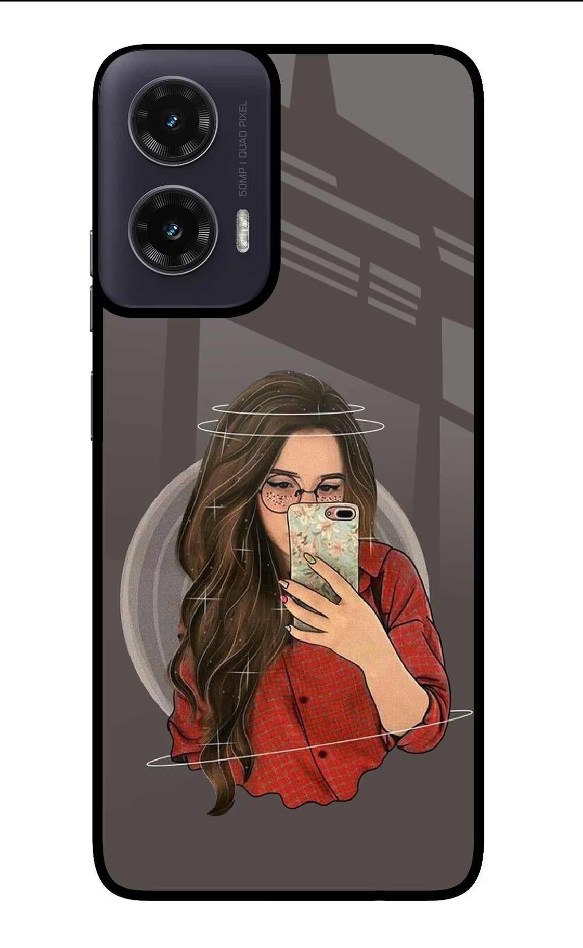 Selfie Queen Moto G35 5G Glass Case Back Cover by Casekaro
