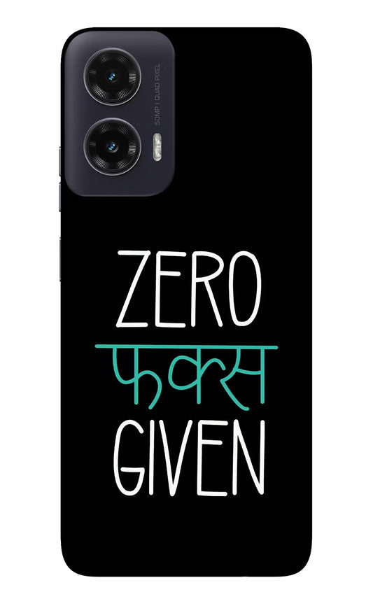 Zero Fucks Given Moto G35 5G Glass Case