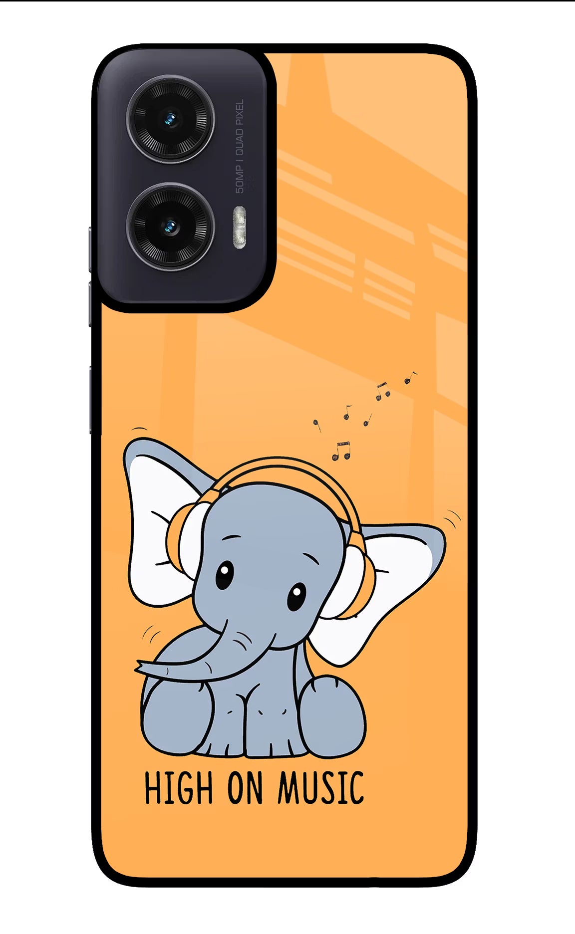 High On Music Moto G35 5G Glass Case Back Cover by Casekaro