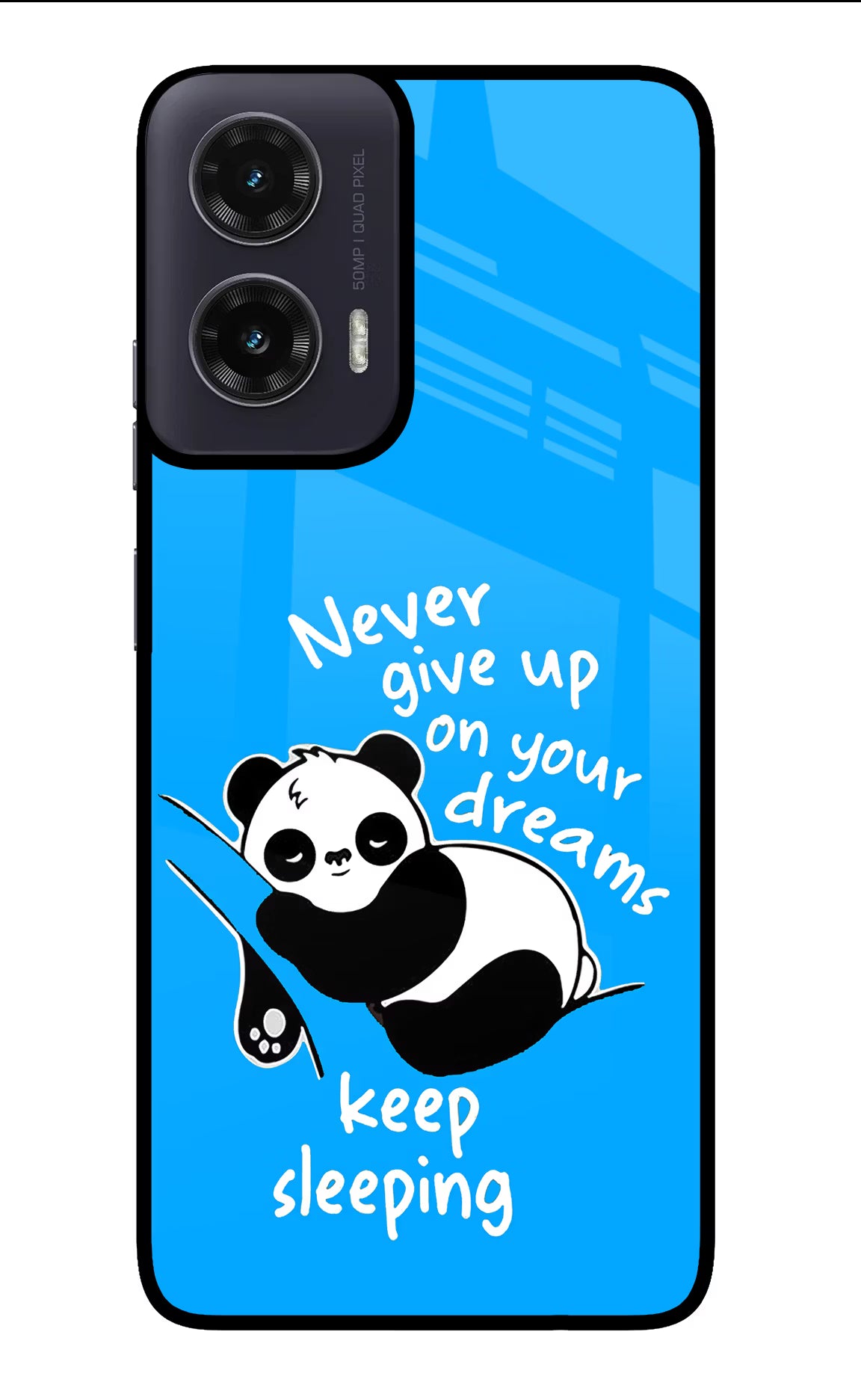 Keep Sleeping Moto G35 5G Glass Case Back Cover by Casekaro