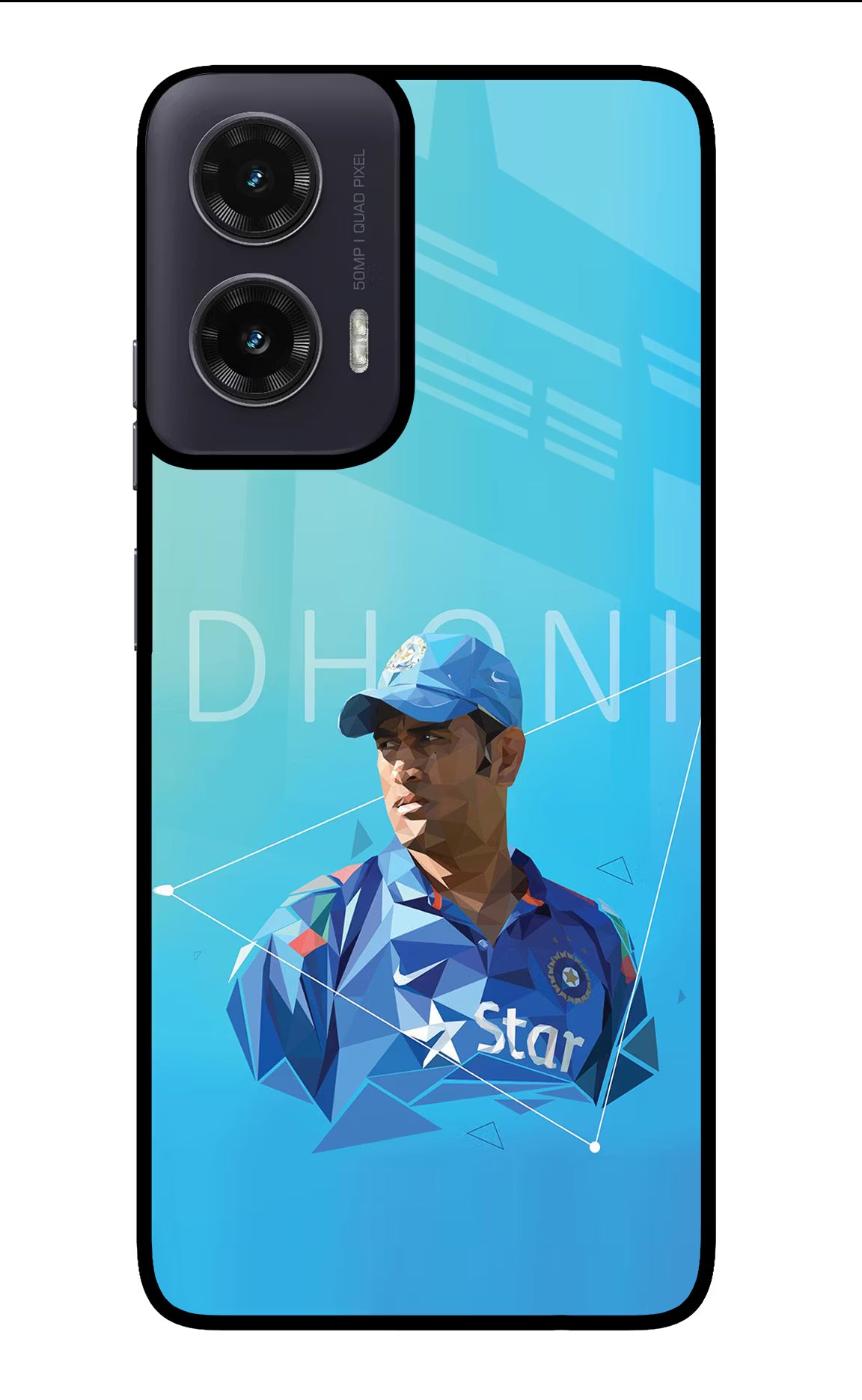 Dhoni Artwork Moto G35 5G Glass Case Back Cover by Casekaro