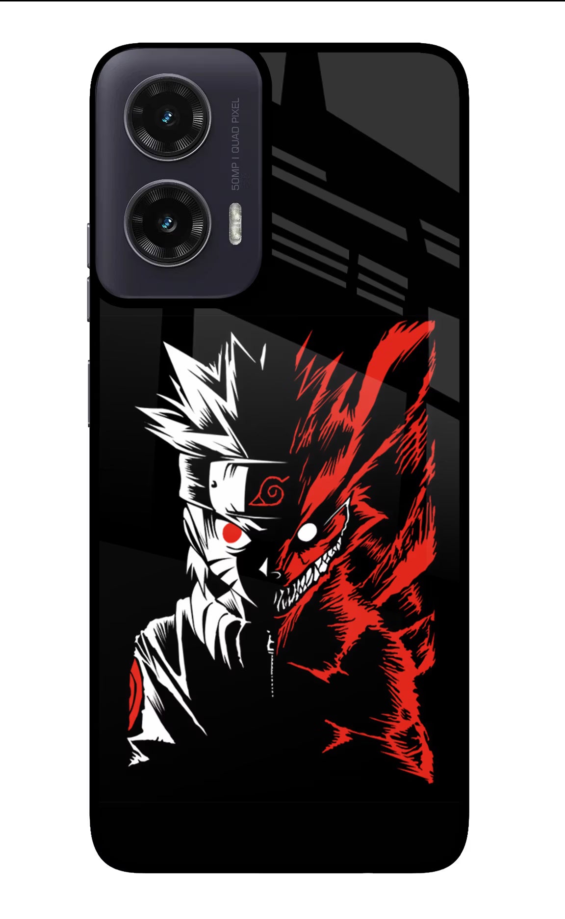 Naruto Two Face Moto G35 5G Glass Case Back Cover by Casekaro