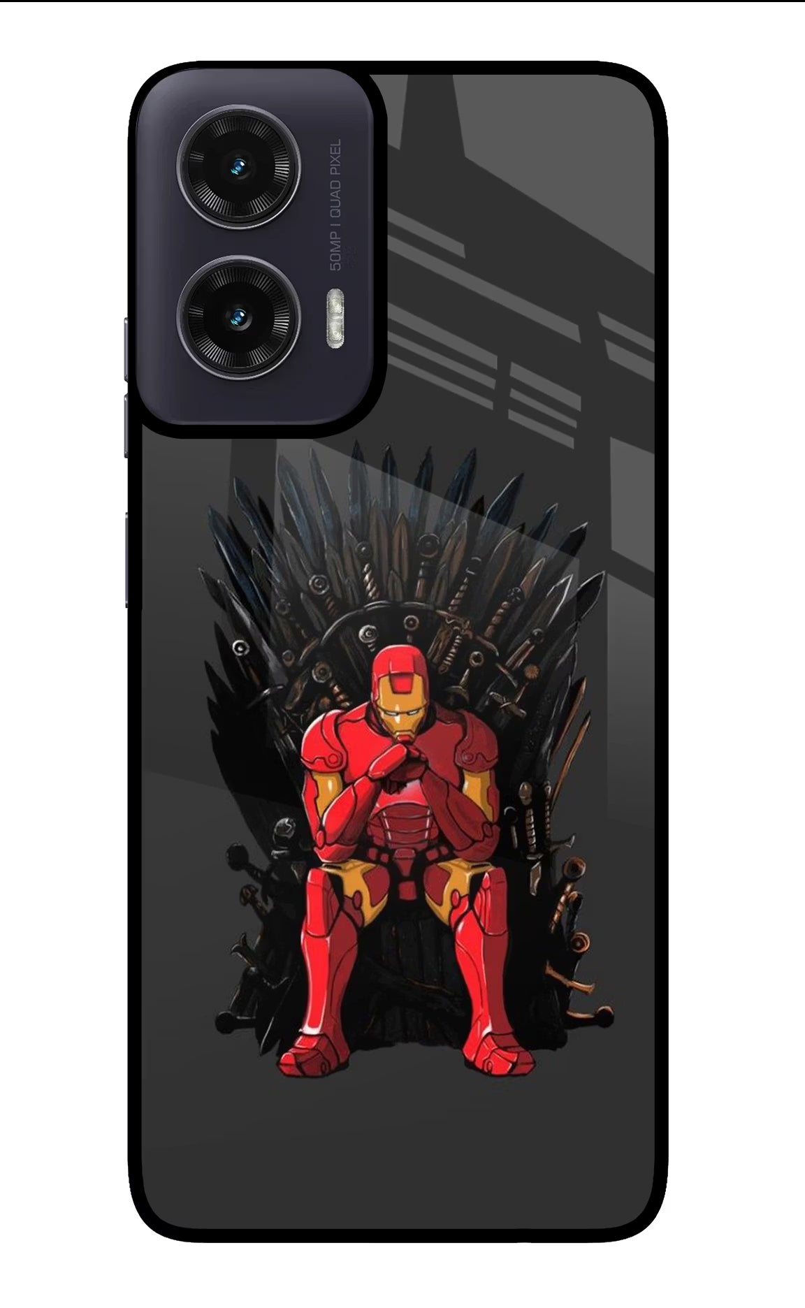 Ironman Throne Moto G35 5G Glass Case Back Cover by Casekaro