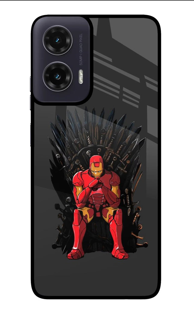 Ironman Throne Moto G35 5G Glass Case Back Cover by Casekaro